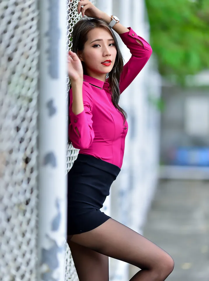 [Mzsock] NO.199 Anita Huang Yunfei OL black silk high heels beautiful legs street photography#[105P]-62