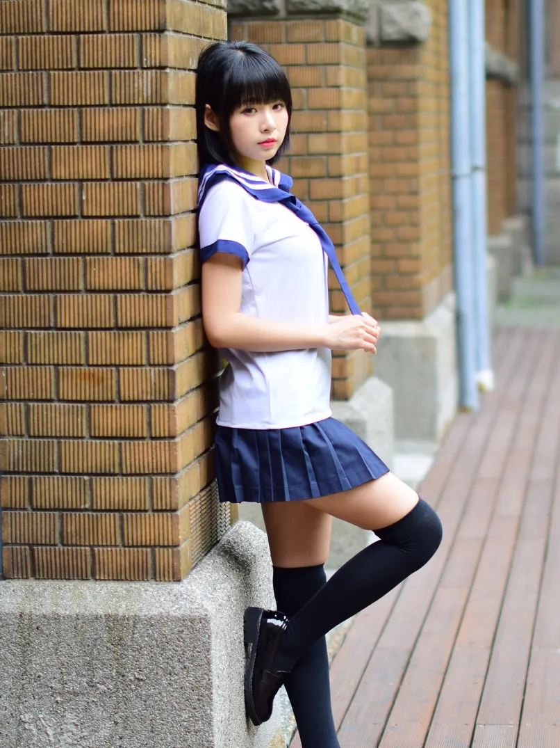 [Mzsock] NO.171 Hailin student uniform street photography#[73P]-64