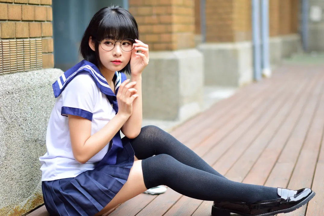 [Mzsock] NO.171 Hailin student uniform street photography#[73P]-72