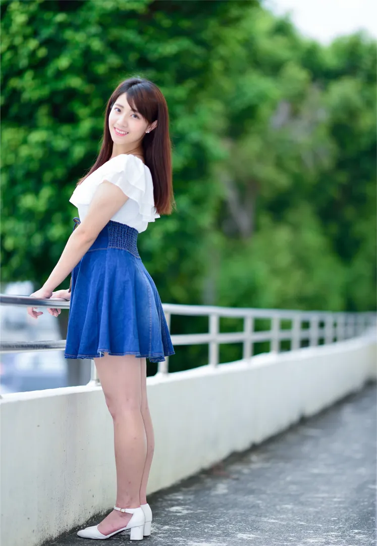 [Mzsock] NO.168 Shanshan denim short skirt with high legs and beautiful legs street photography#[35P]-31