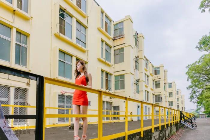 [Mzsock] NO.047 Abby red dress short skirt high heels beautiful legs outdoor shot street photography#[106P]-16